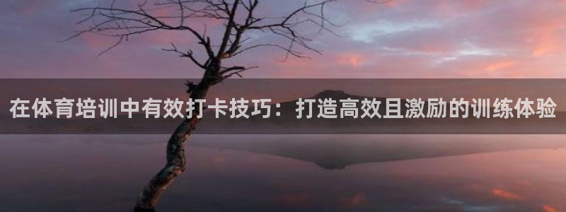 z6com尊龙凯时百家乐：在体育培训中有效打卡技巧：