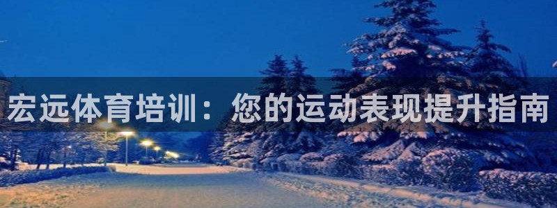 尊龙凯时最新平台登陆：宏远体育培训：您的运动表现提升