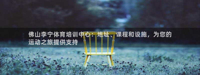 尊龙凯时网站网址：佛山李宁体育培训中心：地址、课程和